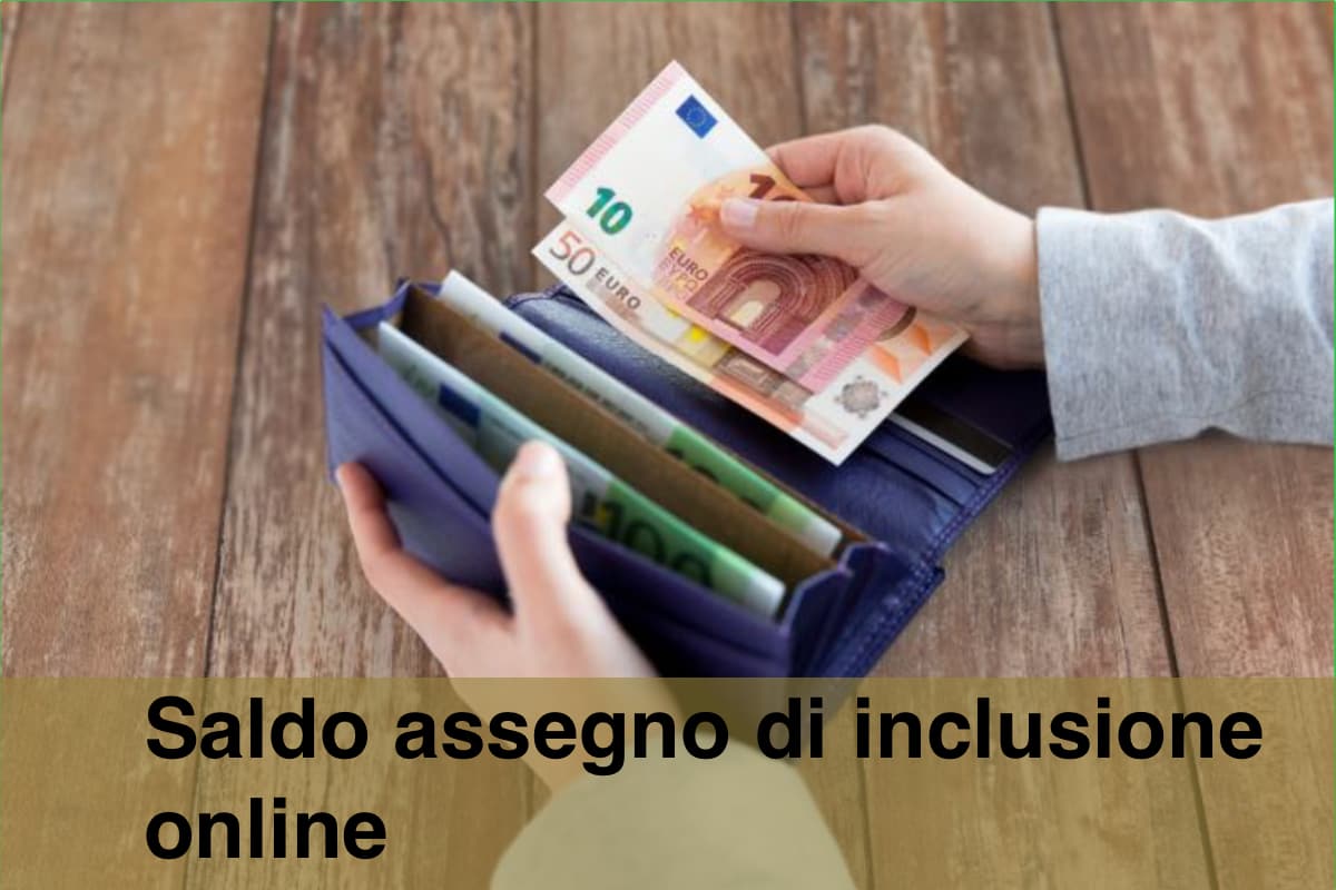 Saldo assegno di inclusione online