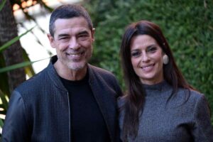 alessandro gassman e claudia pandolfi alla presentazione di un professore