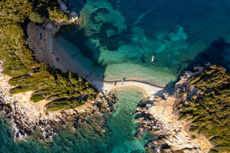Ksamil, Albanian Riviera vista dall'alto