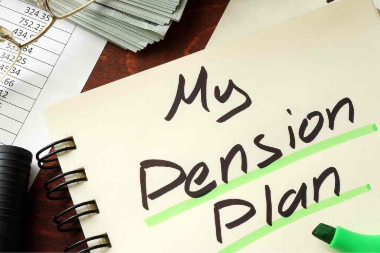 Taccuino con scritto "Il mio piano pensione"
