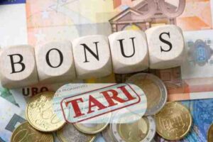 Euro e scritta Bonus Tari