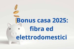 Salvadanaio e scritta Bonus casa 2025
