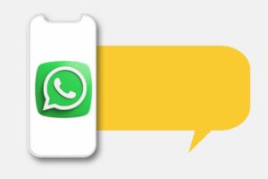 Telefono con logo WhatsApp