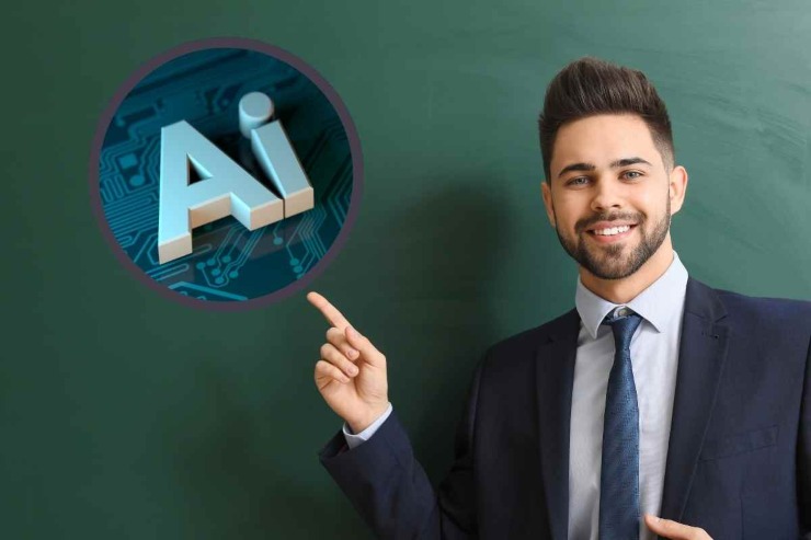 Professore alla lavagna e AI