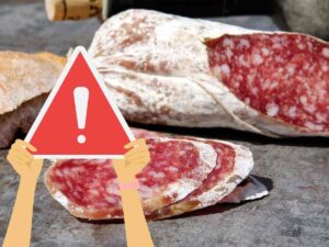 Salame simbolo attenzione