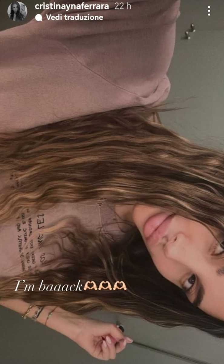 cristina ferrara su Instagram