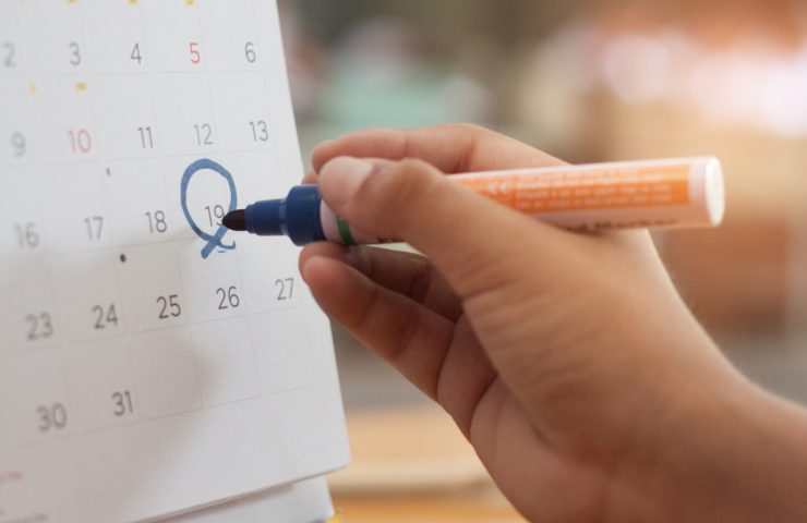 giorni del calendario segnati