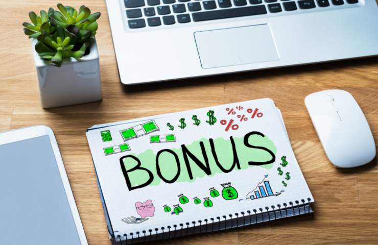 scritta bonus su un'agenza