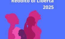 sagome di donne e scritta reddito di libertà