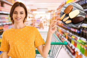 donna supermercato gelati