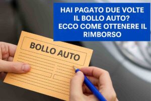 Bollo auto e scritta