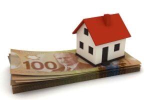 Modello casa su banconote