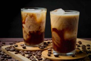 Bicchieri con crema al caffè