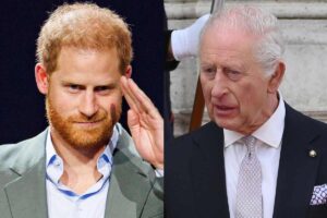 Primo piano di Harry e Carlo III