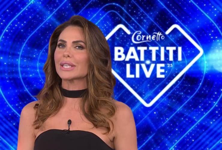 Ilary Blasi e logo Battiti Live