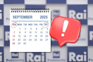 Rai, calendario e simbolo attenzione