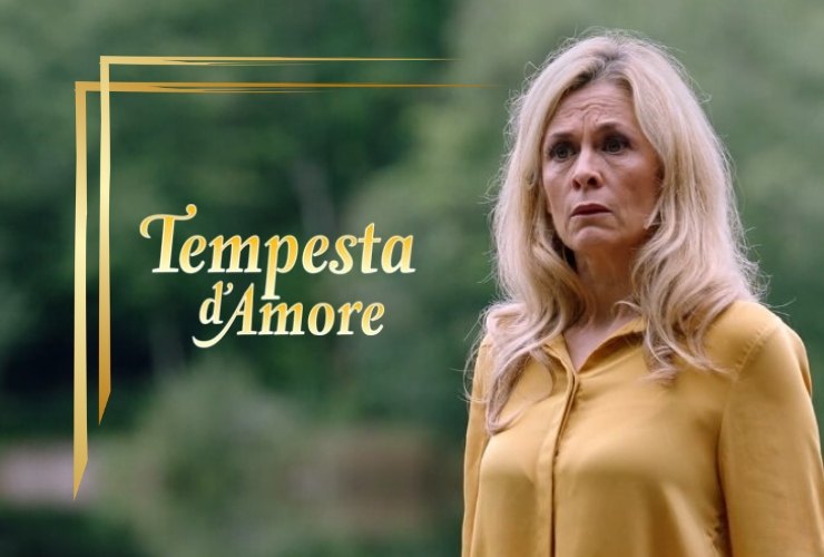 Personaggio Yvonne e logo Tempesta d'Amore