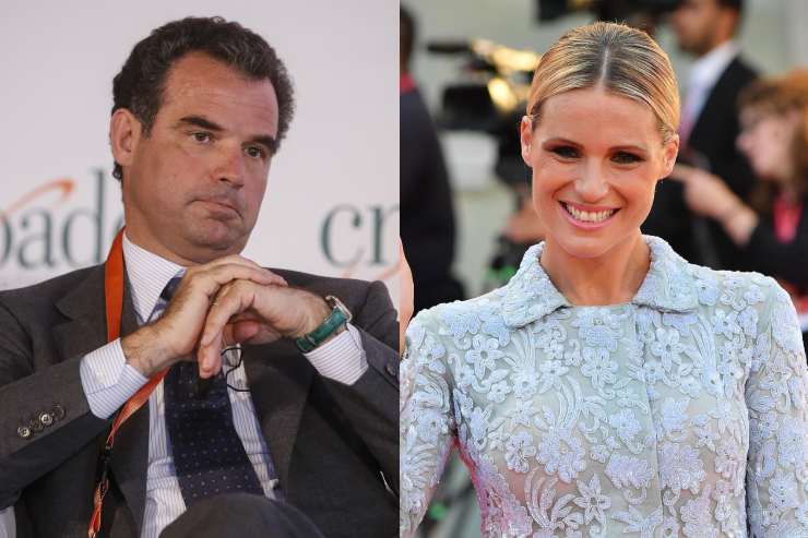 Nino Tronchetti Provera e Michelle Hunziker sorridente