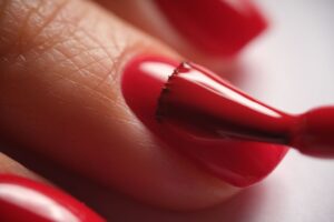 Applicare smalto rosso