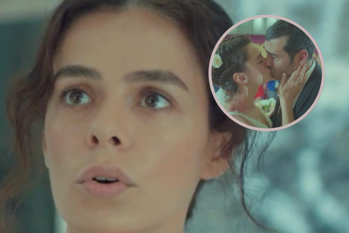 Bahar de La forza di una donna e, in evidenza, la scena del matrimonio con Sarp