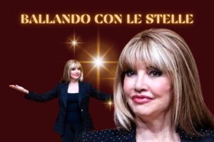 Scritta Ballando con le Stelle, Milly Carlucci e punti luce