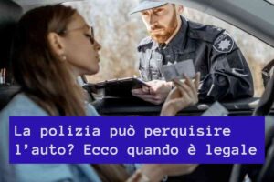 Agente esegue controlli durante un posto