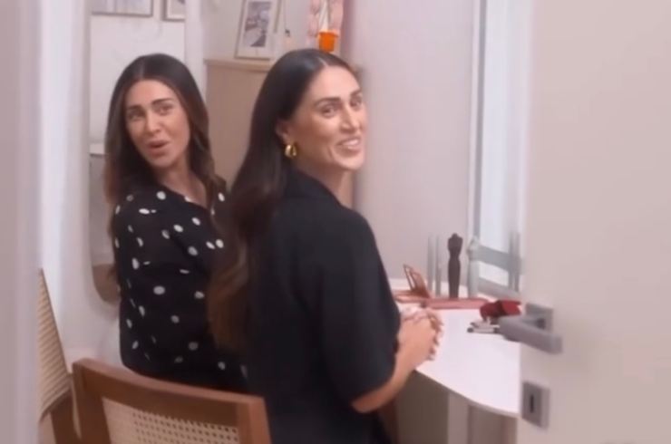 Belen e Cecilia si truccano in camerino