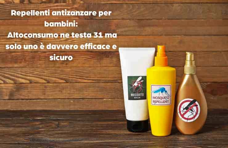 Scritta e Repellenti antizanzare per bambini