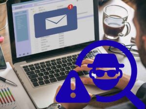 Email computer simbolo truffa