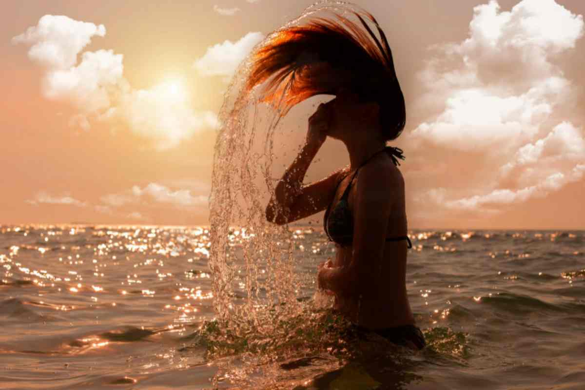 bagno capelli mare
