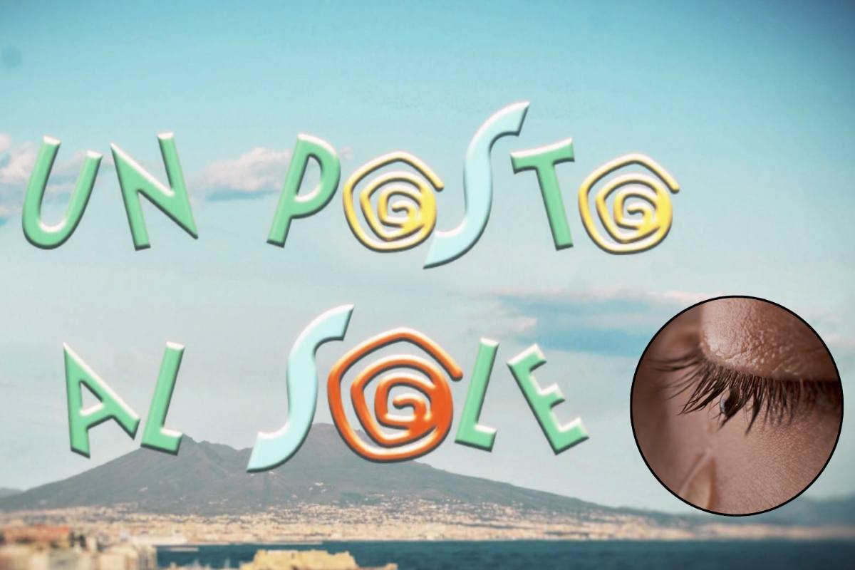 collage logo un posto al sole e lacrime