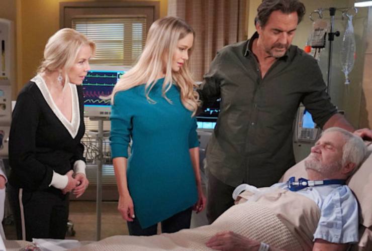 ridge, donna e broke in ospedale da eric in beautiful