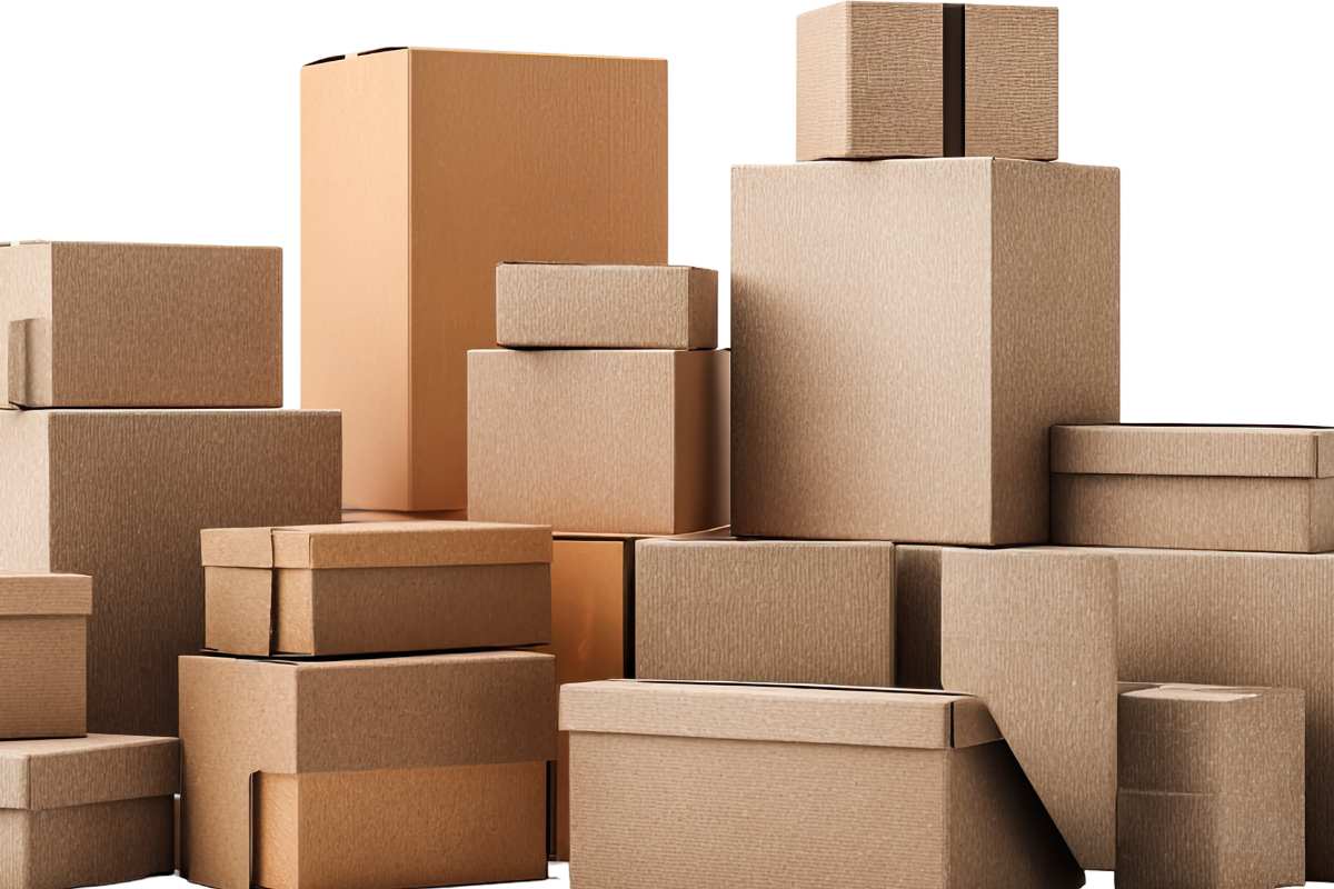 scatole in cartone una sopra l'altra