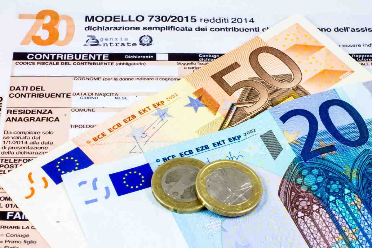 modello 730 con soldi